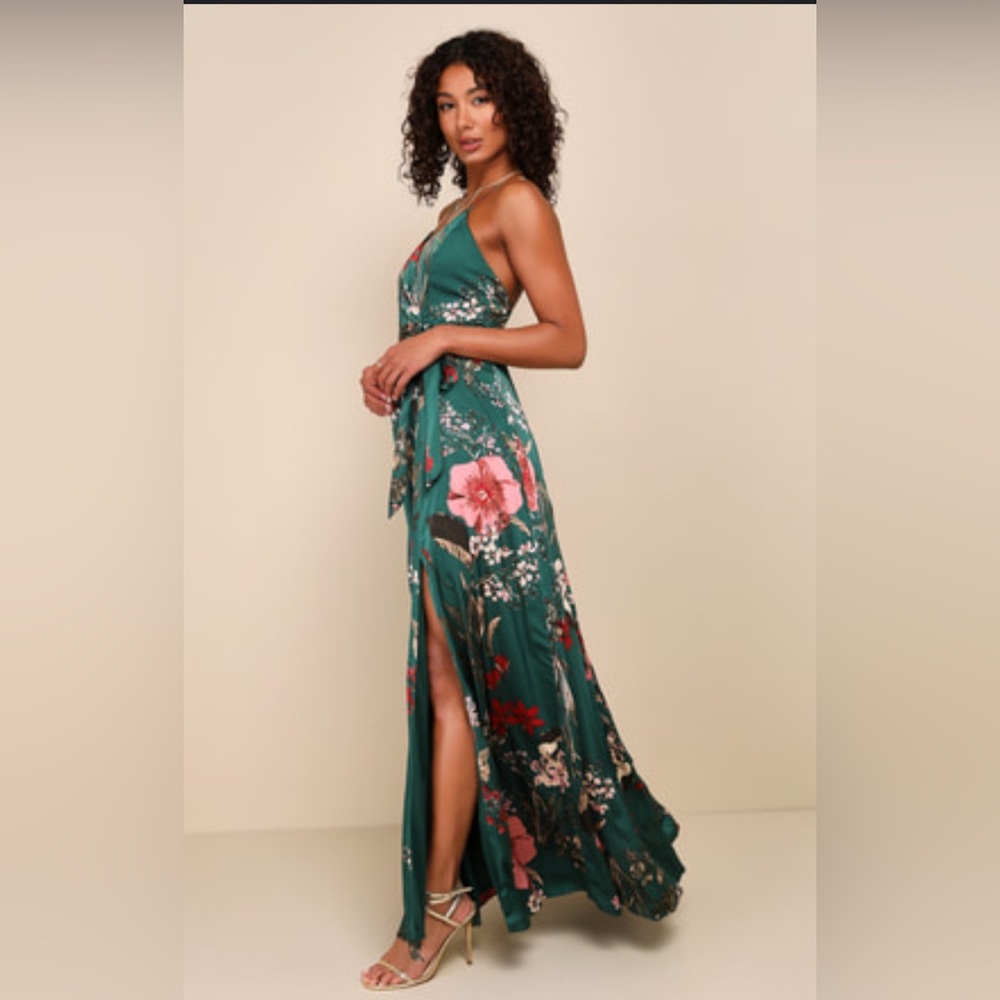 Floral Green Maxi Dress
